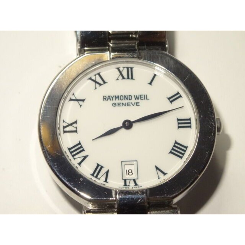 Mens Raymond Weil Allegro Model 9117 SS Date Watch Classic Roman Dial